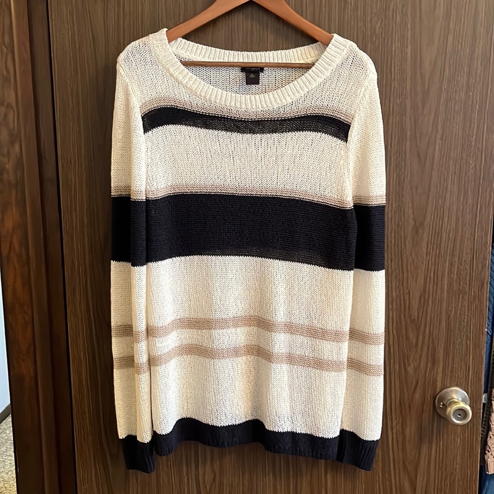 Ann Taylor Striped LS Sweater